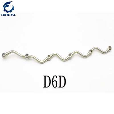 E210B Excavator Spare Part D6D fuel injector return pipe Iron