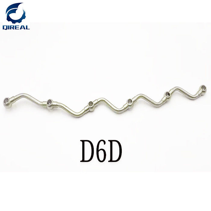 E210B Excavator Spare Part D6D fuel injector return pipe Iron