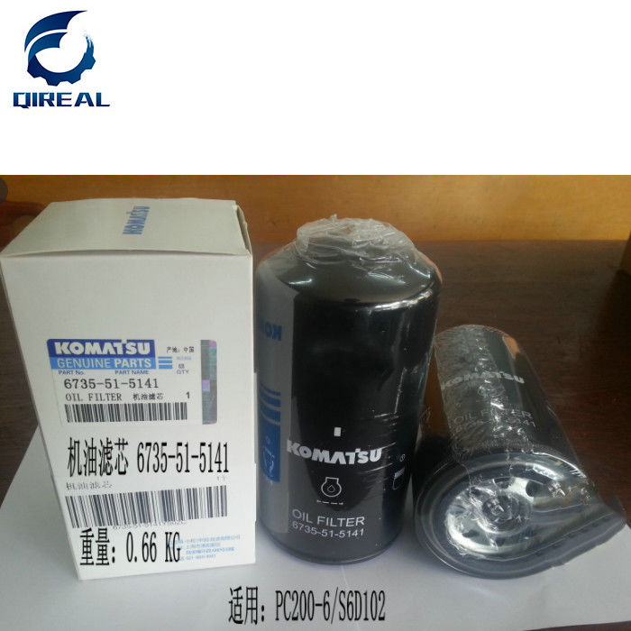 PC200-6 S6D102 Excavator Oil Filter Element 6735-51-5141